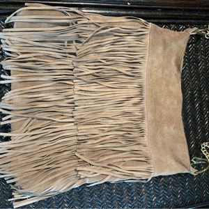 Steve Madden suede fringe purse